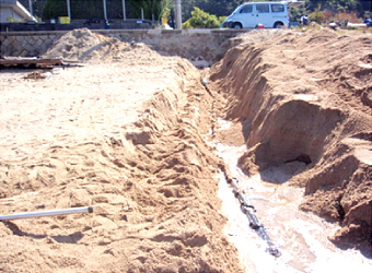 ケーブル埋設前(渚部)