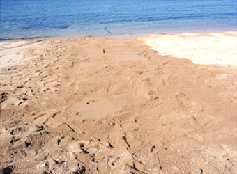 ケーブル埋設後(渚部)