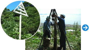 陸標柱の撤去・新設