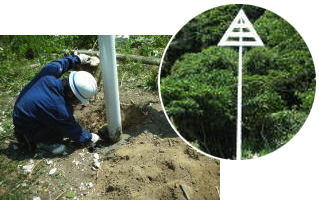 陸標柱の撤去・新設